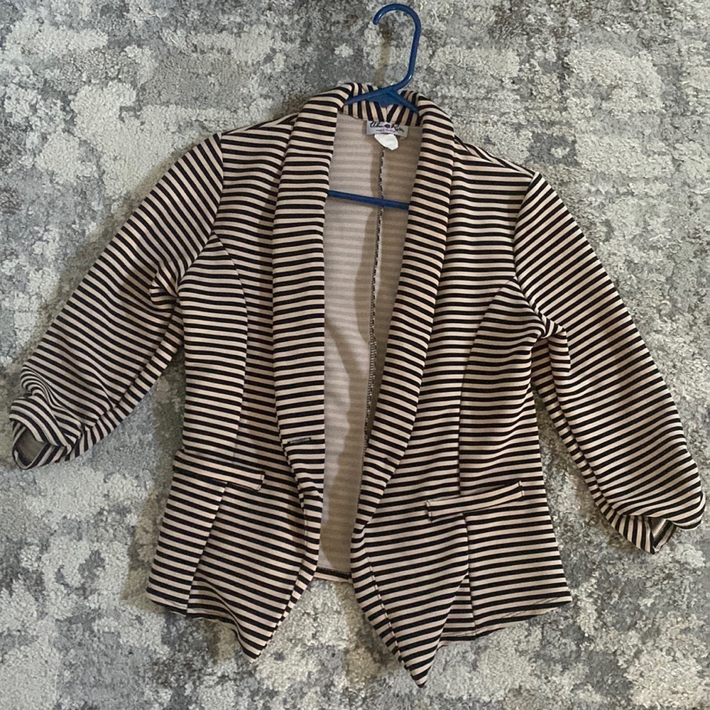 Large, peach with black